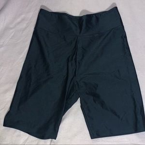 Black Shiny Biker Shorts